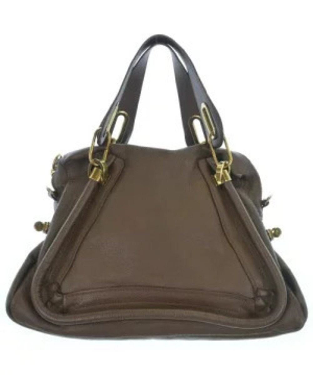 Chloe Paraty Bag brown leather triangular Bag Brown